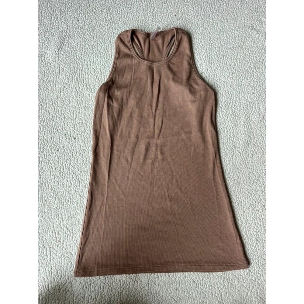 Commando Brown Ribbed Racerback Tank Top Womens Small